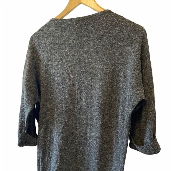 PAPILLON Grey&Burgundy Tunic Sweater W/ Pockets S - Picture 4 of 7